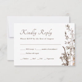 Rustic Wildflower Fall Floral Weding RSVP