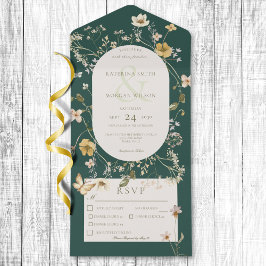 Rustic Wildflower Frame Emerald Green - Três Janta