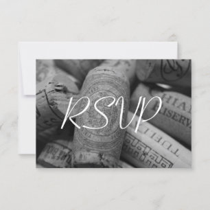 Rustic Wine Cork Weding RSVP