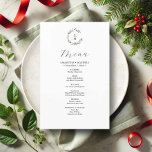 Rustic Winter Botanicals Weding Decor Menus<br><div class="desc">Projetados para coordenar com a minha coleção de artigos de papelaria de arte botânica, estes folhetos de menu de janto de orçamento podem ser personalizados com os seus nomes e opções de refeições. Eles apresentam uma única cor d'água e arte de linha e fazem o perfeito elogio às suas configurações...</div>