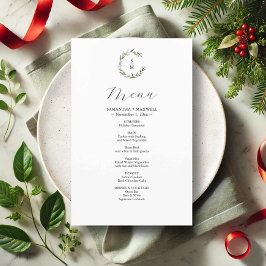 Rustic Winter Botanicals Weding Decor Menus