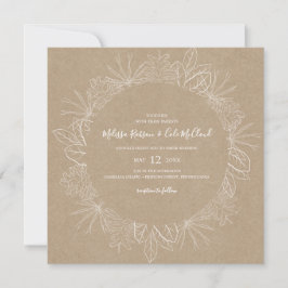 Rustic Winter | Convite para Casamento Quadrado de