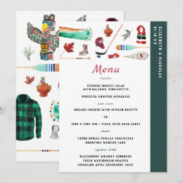 Rustic Winter Mountain | Menu Casamento de Campos
