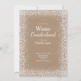 Rustic Winter Onederland Primeiro Convite Aniversá