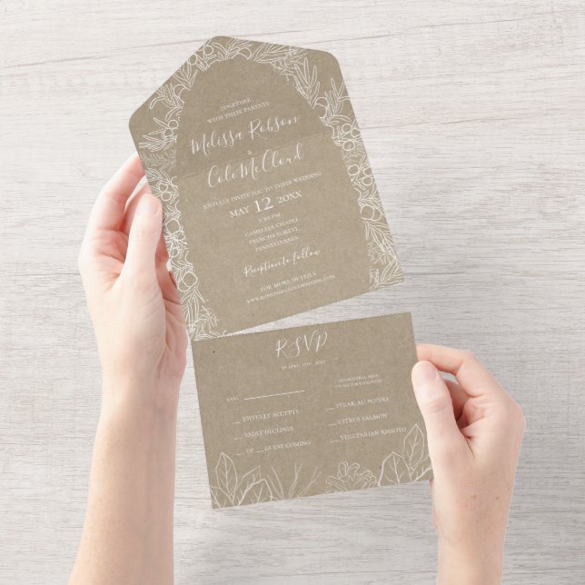 Rustic Winter | Selo E Envio De Kraft (Aba destacável)