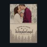 Rustic Winter Wonderland | Cartão com fotos de mon<br><div class="desc">Por Designs Redefinidos</div>