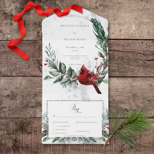 Rustic Winter Wreath & Red Cardinal Janto