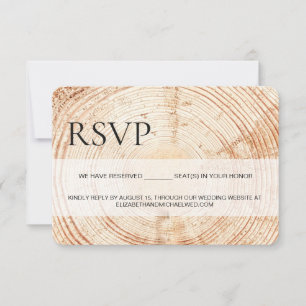 Rustic Wood RSVP Reservado Sating QR code website