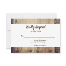 Rustic Wood Você e Eu Casando RSVP