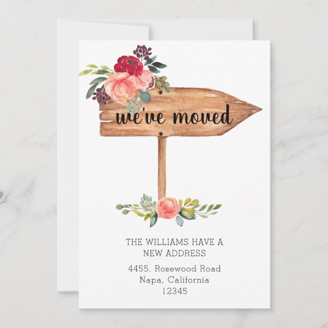 Rustic Wooden Sinal... Estamos mudando o anúncio. (Frente)