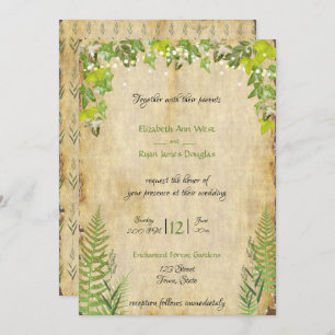 Rustic Woodland Ivy, Convite Para Casamento De Luz