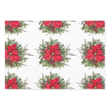 Rustic Woodland Poinsettia Feliz Natal