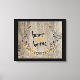 Rustic Wreath Home Sweet Home Canvas