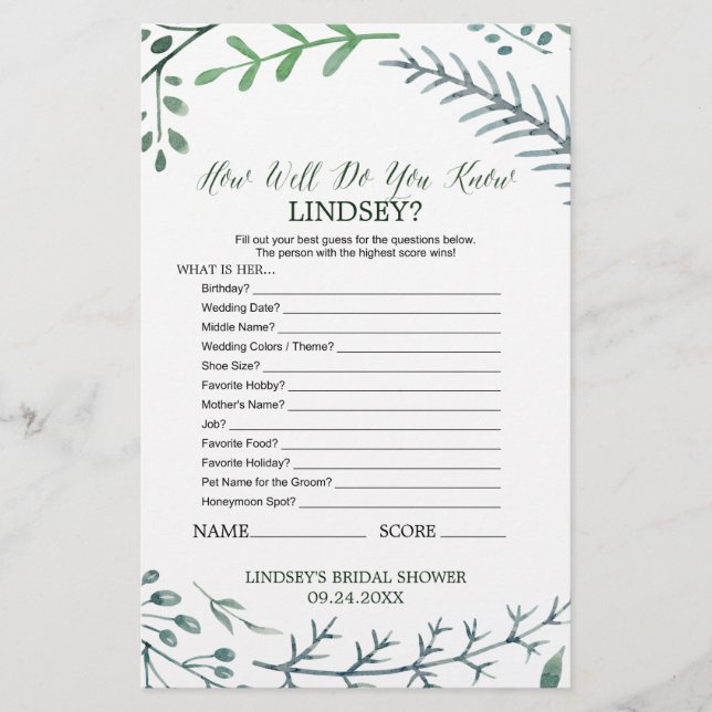 Rustic Wreath Quão Bem Você Conhece O Jogo Da Noiv (Frente)