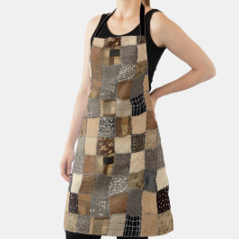 Rústica Patchwork All-Over Impressão Apron