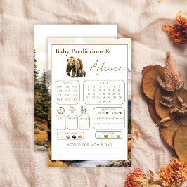 Rústica Woodland Baby Predictions and Advice Chá