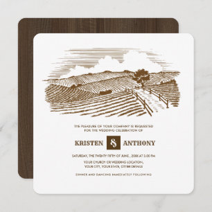 Rústico FAZENDA Convites Para Casamento De Mad