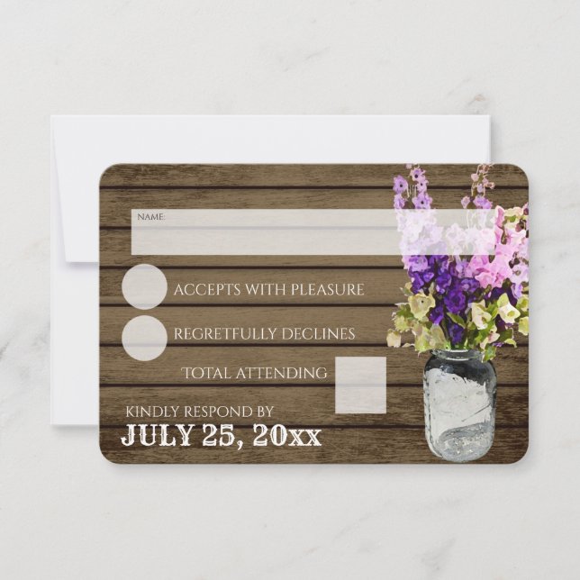 Rústico Jar de Delfenírios Resposta (Frente)