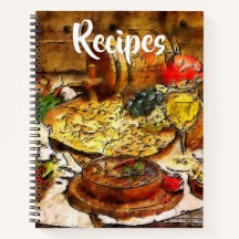 Rústico Livro da Receita da Refeição Italiana