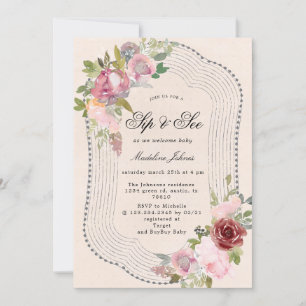 rústico pinto-burgomo-floral e ver convite