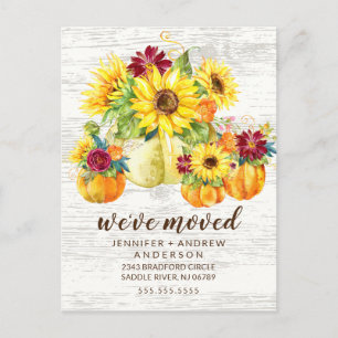 Rústico Queda Sunflower Pumpkin Movendo Anúncio