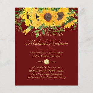 Rústico Sunflower Themed Casamento Orçamento