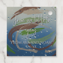 Rústico Verde, Marrom e Bege Pincelada