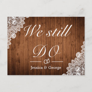 Rústico Wood & Lace Ainda Faz Convite De Aniversár