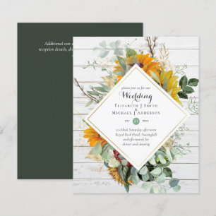 Rústicos Girassóis Eucalyptus Greenery Casamento I