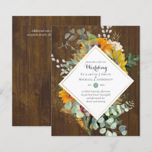 Rústicos Girassóis Eucalyptus Greenery Casamento I