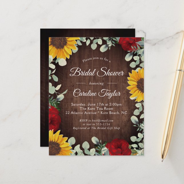 Rústicos Girassóis Rosas Chá de panela verde (Frente/Verso In Situ)