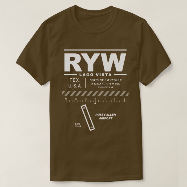 Rusty Allen Airport RYW T-Shirt (Frente do Design)