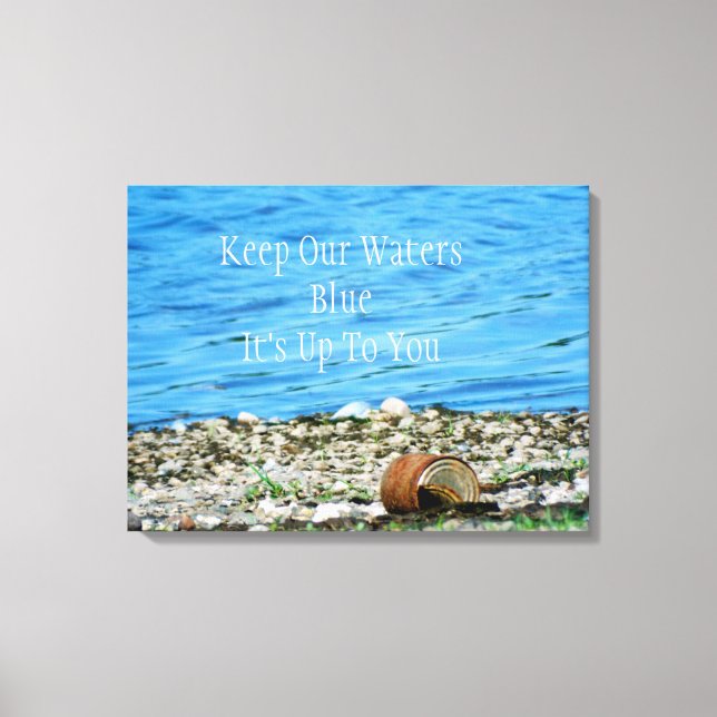 Rusty Can by Blue Water Message Canvas (Frente)