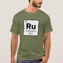Rutênio/Mesa periódica - T-Shirt do Elemento Ru
