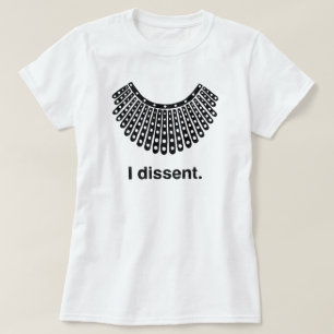 Ruth Bader Ginsburg I Discordo RBG Collar T-Shirt