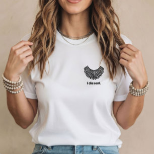 Ruth Bader Ginsburg I Discordo RBG Collar T-Shirt