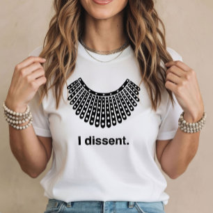 Ruth Bader Ginsburg I Discordo RBG Collar T-Shirt