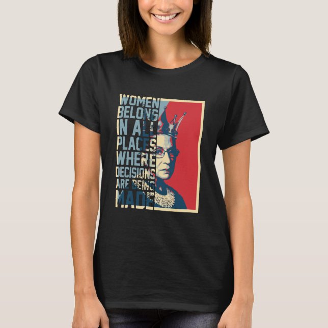 Ruth Bader Ginsburg - Notoriamente RBG T-Shirt (Frente)