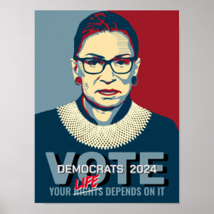 Ruth Bader Ginsburg Pro-Choice Vote em 2024 Poster