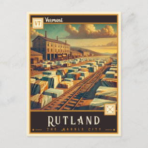 Rutland, Vermont Cartão postal Vintage