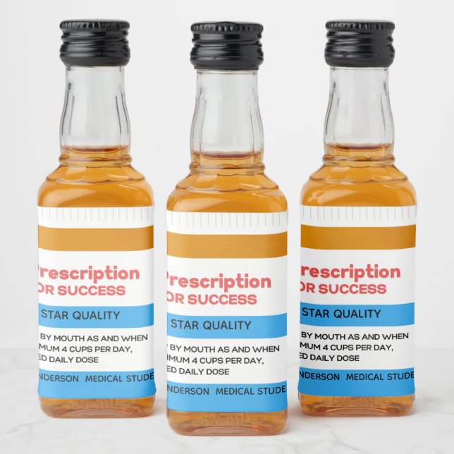 RX SUCESS Enfermeira Médica Favorito de Graduação  (Garrafas)