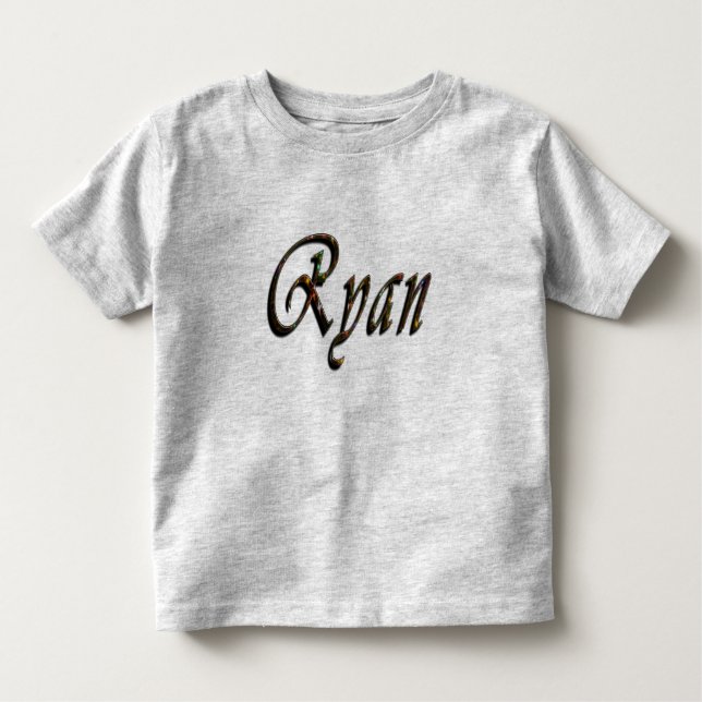 Ryan, Nome, Logotipo, Toddlers Cinza T-shirt (Frente)