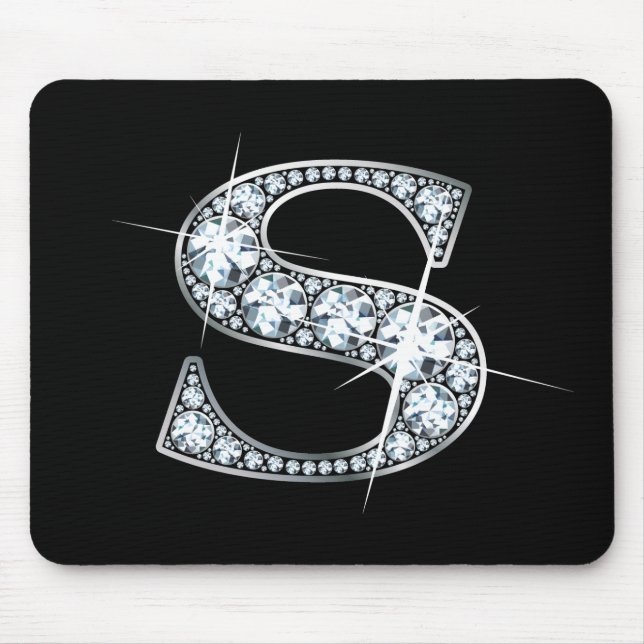 "S" Diamond Bling Mousepad (Frente)