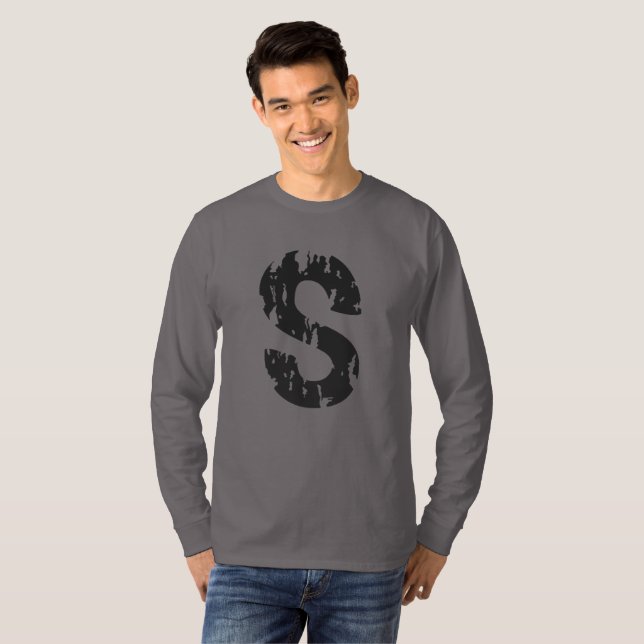 S Jughead's Distressed T-Shirt Long Sleeved (Frente Completa)