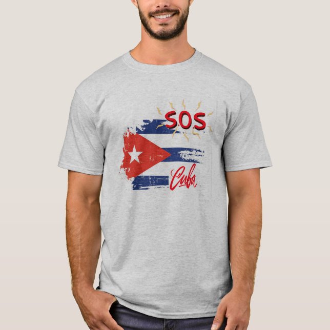 S.O.S. CUBA T-Shirt (Frente)