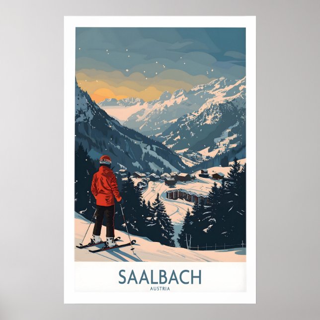Saalbach Impressão de Esqui - Áustria 1 (Frente)