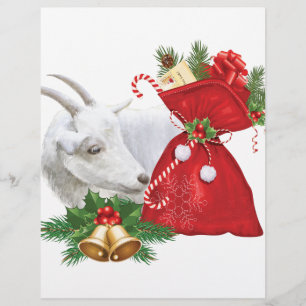 Saanen Goat Com Espírito De Férias