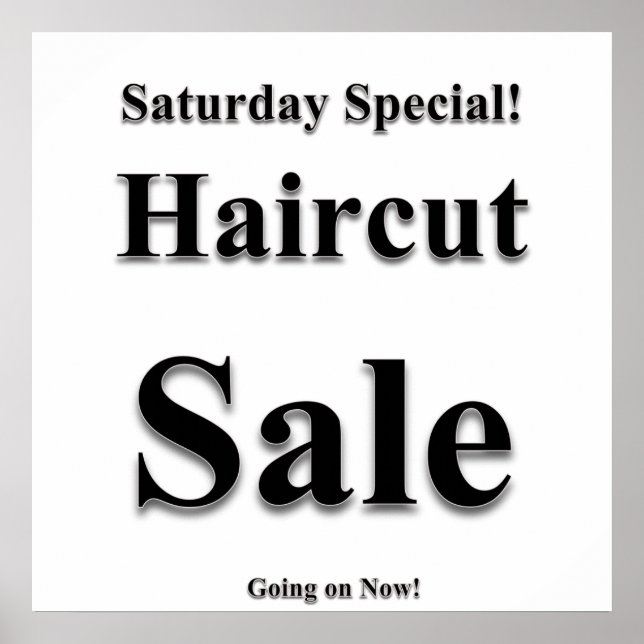 Sábado Haircut Sale Poster Matte (Frente)