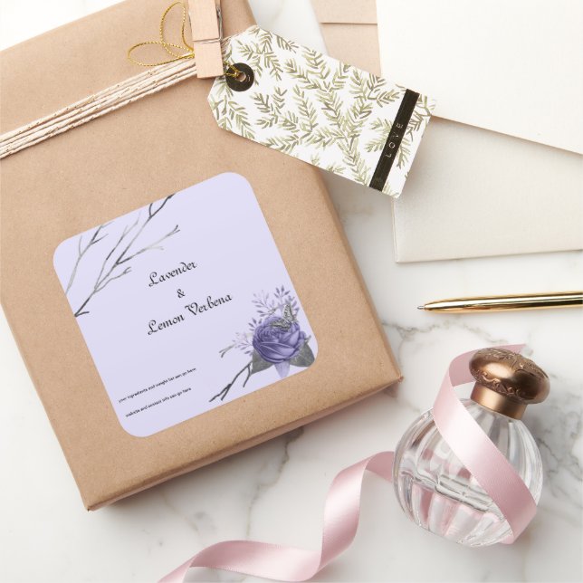 Sabão e etiqueta de velas de Rosa de borboleta (Presentear)