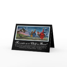 Sabedoria Colorida Viajando Cartão de Natal com Ve